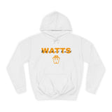 Unisex College Hoodie - Stylish 'WATTS' Design for Campus Life (White)