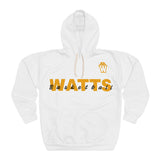 Watts Basketball Unisex Pullover Hoodie - Cozy Sportswear for Fans and Players (White)