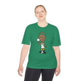 Slick Watts Cartoon Tshirt (White, Silver, Gold and Kelly Green)