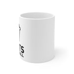 Watts White Ceramic Mug Black