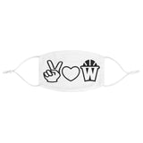 Peace, Love and Basketball Fabric Face Mask