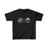 Peace, Love and Basketball Kids Shirt in Black