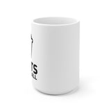 Watts White Ceramic Mug Black